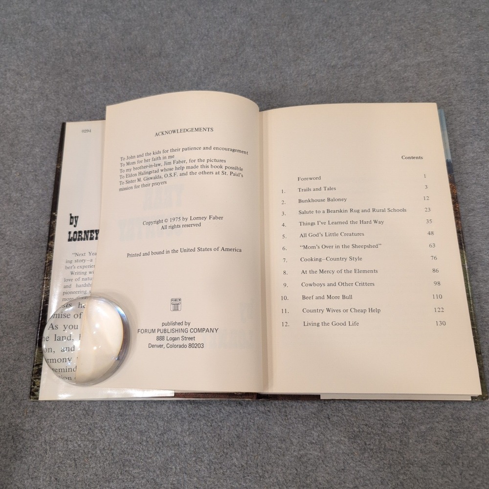 Next Year Country by Lorney Faber 1975 Montana Ranching Memoir Hardcover VG+ - Picture 3 of 4